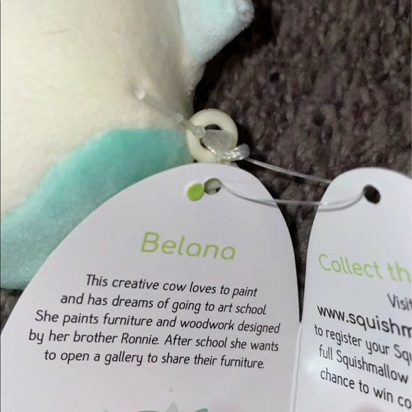 Cow Squishmallow Keychain - Picture 3 of 3